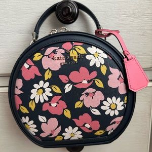 Kate Spade Navy Floral Crossbody Bag